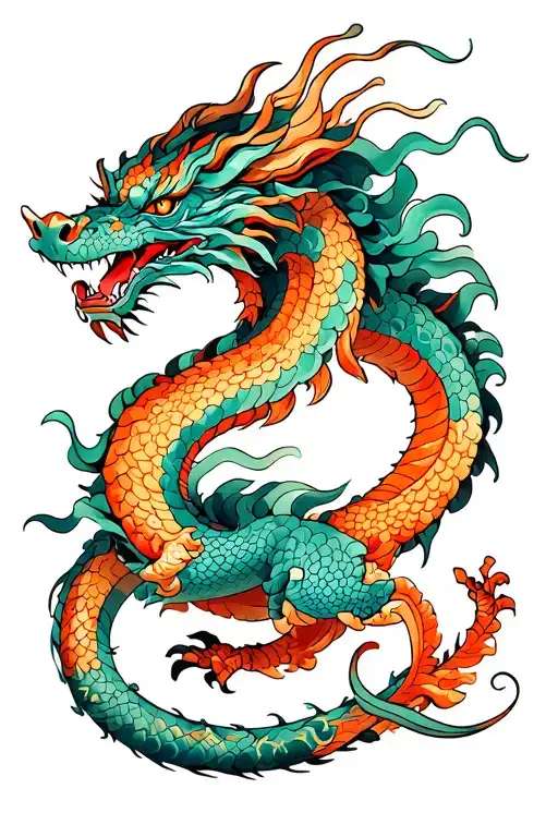 wrap around forearm dragon tattoo design idea