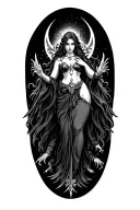 nemesis goddess of revenge tattoo design idea