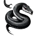 evil snake tattoo design idea