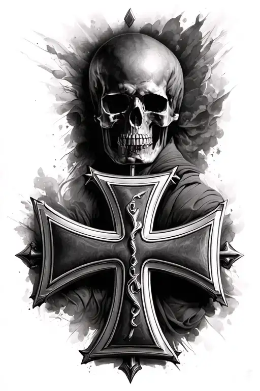 iron cross tattoo design idea