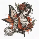 pain solitude tattoo design idea