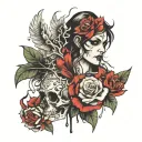 pain solitude tattoo design idea