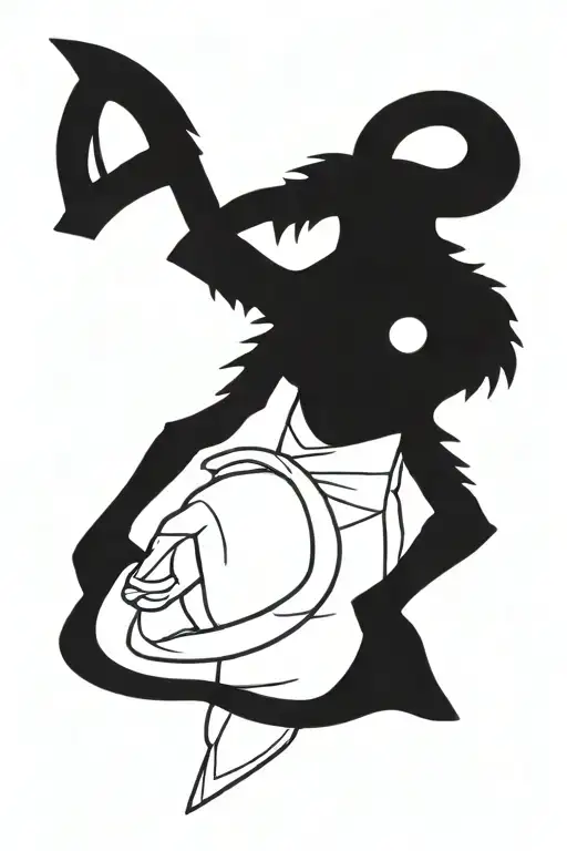 baphomet wearing shirt tattoo design idea