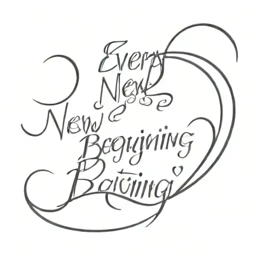 every ending is  new beginning  tattoo design idea