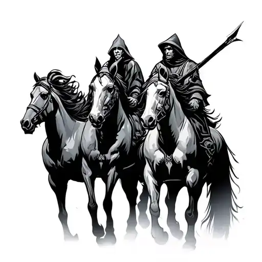 four horseman of the apocalypse tattoo design idea