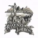 Rio de Janeiro mix with Buenos Aires Argentina combined tattoo design idea