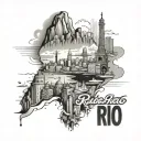 Rio de Janeiro mix with Buenos Aires Argentina combined tattoo design idea