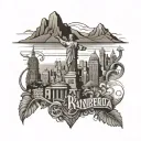 Rio de Janeiro mix with Buenos Aires Argentina combined tattoo design idea