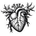 anatomically correct heart tattoo design idea