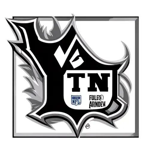 NFL logo with YTN in inside instead of NFL tattoo design idea