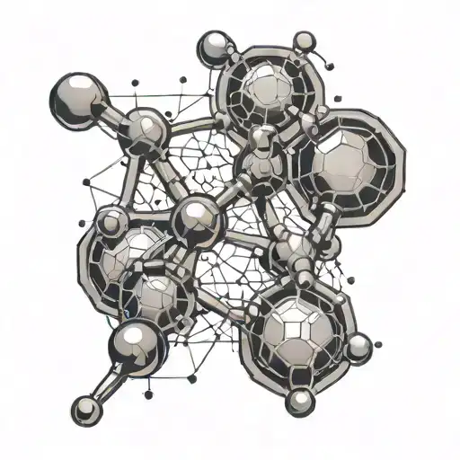 caffeine molecule structure tattoo design idea