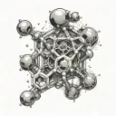caffeine molecule structure tattoo design idea