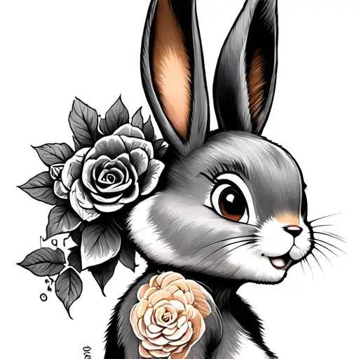 Lola bunny with design tattoo design idea