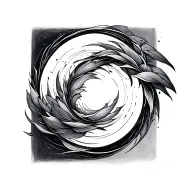 perfectly imperfect circle tattoo design idea