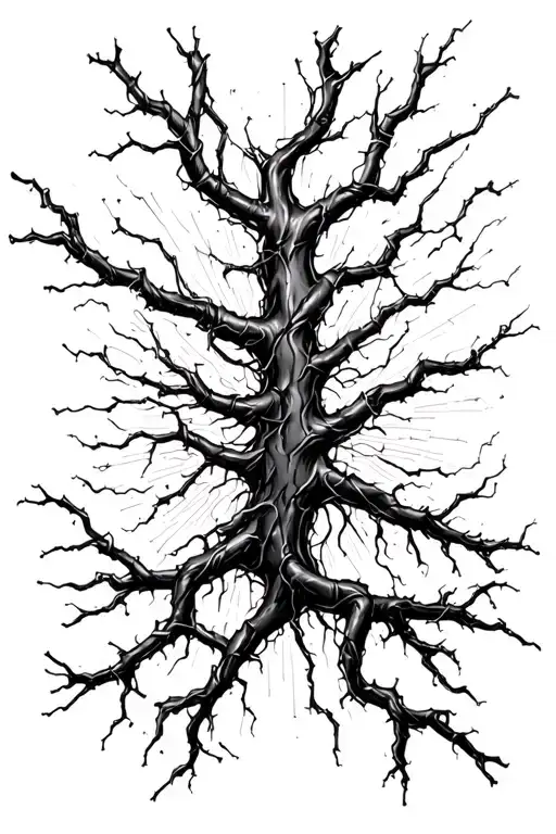 Electrical wires ripping through skin like veins, ohms law chart tattoo design idea