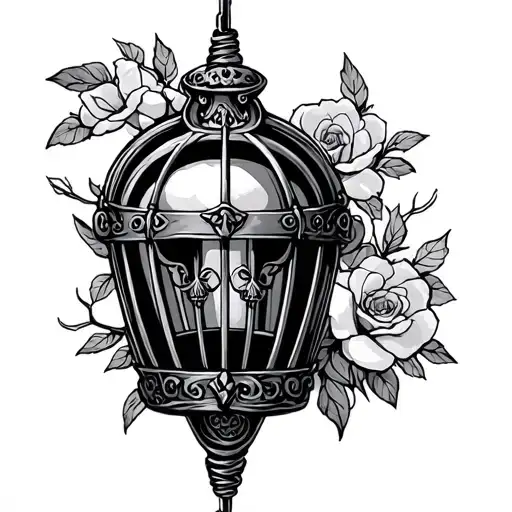 Cuckold chastity cage tattoo design idea