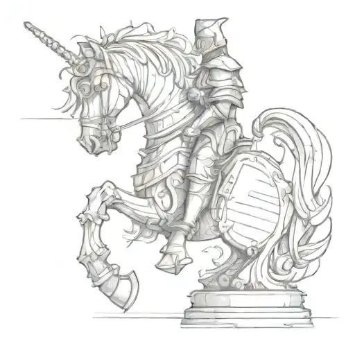 knight chess piece tattoo design idea