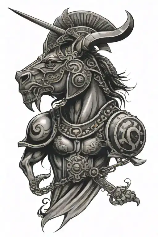 Trojan Sleeve tattoo design inspired tattoo design idea
