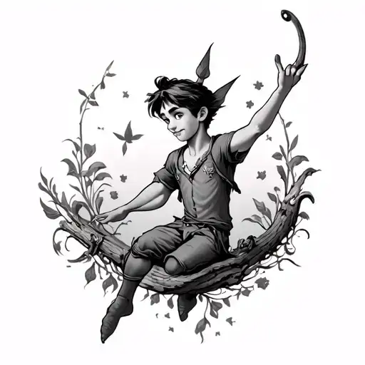 Peter Pan tattoo design idea