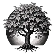ivy tree tattoo design idea