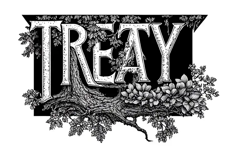 treaty oak revival tattoo design idea