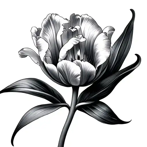Dutch Tulip tattoo design idea