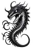 Eel monster tattoo design idea