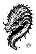 Eel monster tattoo design idea