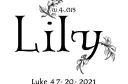 "Luke 4-7-2015
Lily 4-2-2021" tattoo design idea