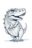 tea rex tattoo design idea