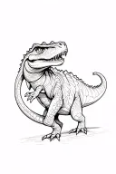 tea rex tattoo design idea