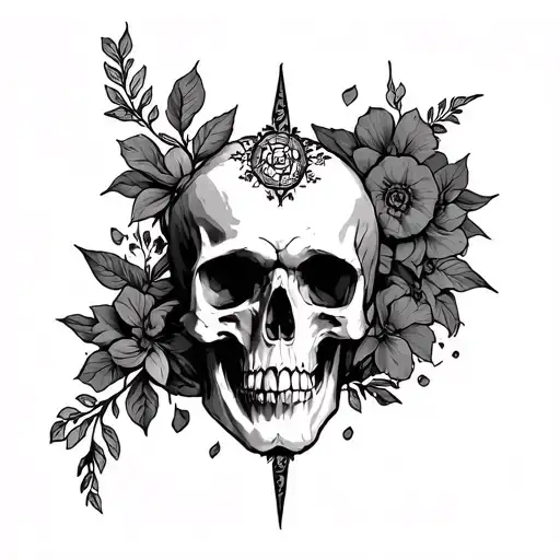 444 ans croce tattoo design idea