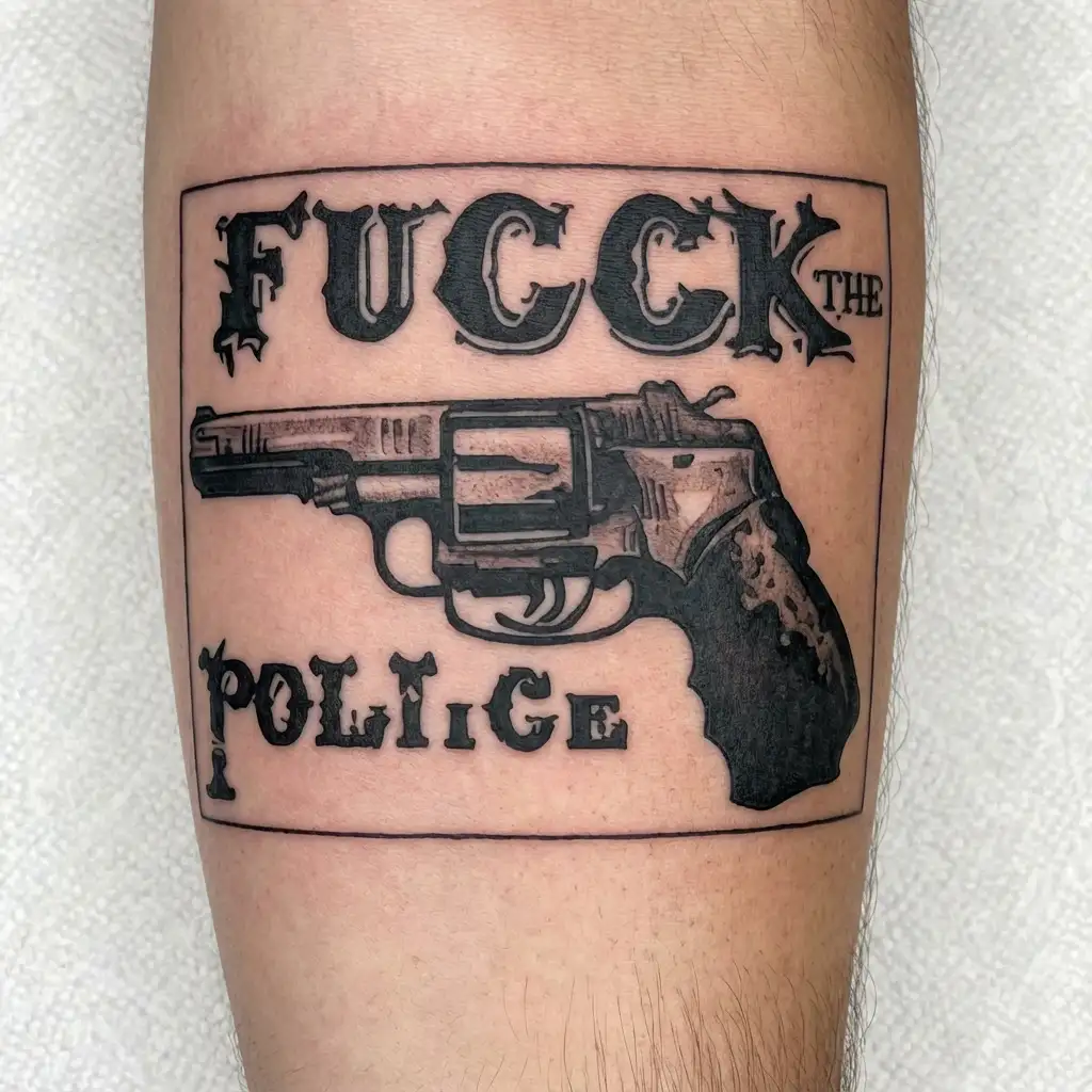 Fuck The Police tattoo design idea