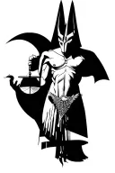 Anubis holding a scale tattoo design idea