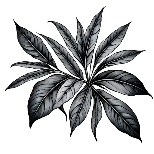 foliage like one side tattoo design idea