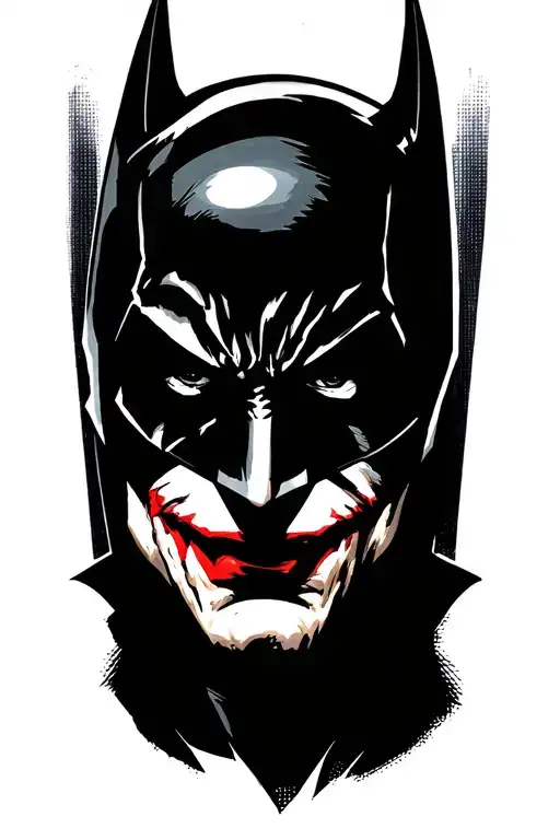 Batman, been in the joker in the dark Knight rises movie tattoo design idea