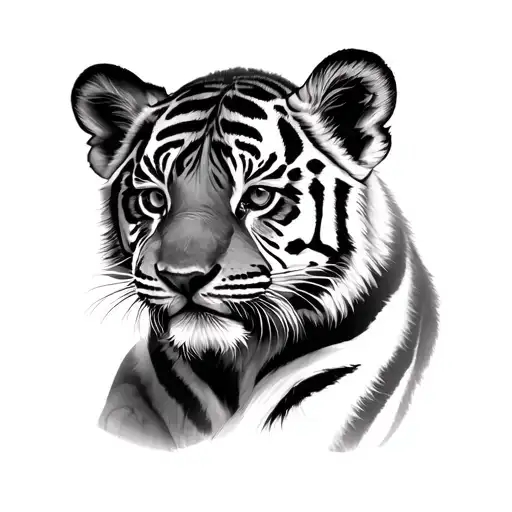 2 Tiger Cubs tattoo design idea
