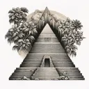 ancient pyramid tattoo design idea