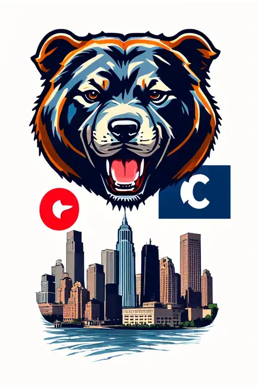 Chicago Bears with Chicago flag and skyline tattoo design idea