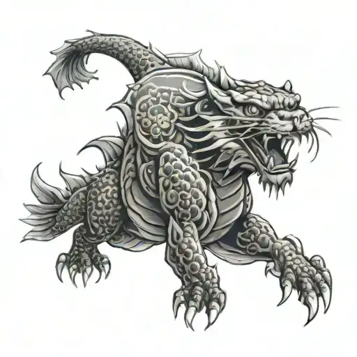 Japanese traditional with dragons, tigers, samurai, koi fish, cherry blossoms tattoo design idea