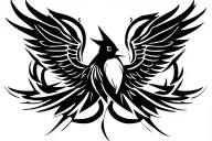cardinal wings spread tattoo design idea