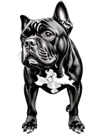Cane corso dedication tattoo design idea