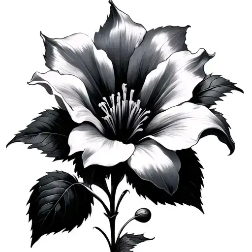 moonflower tattoo design idea