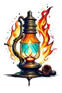"Firelight Tattoo & Piercing" "Firelight Tattoo & Piercing" oil lamp tattoo design idea