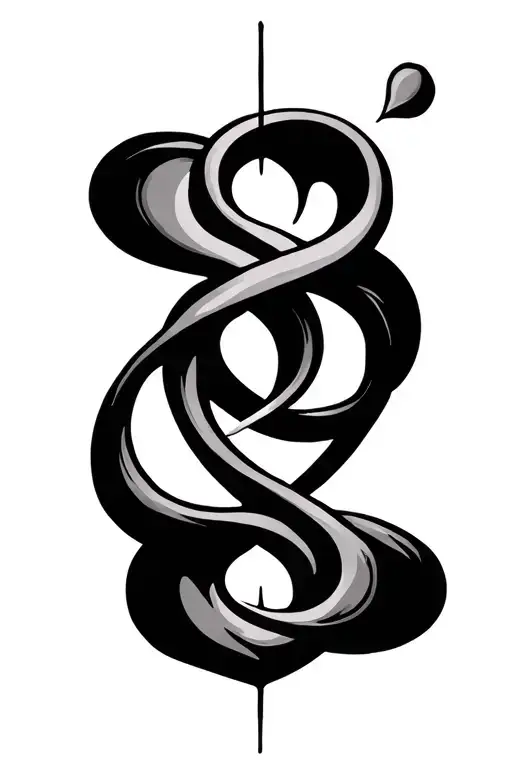 inner peace love and prosperity symbol intertwined tattoo design idea