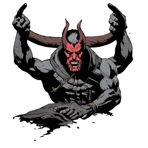 hellboy: "I don’t care if you believe in me" tattoo design idea