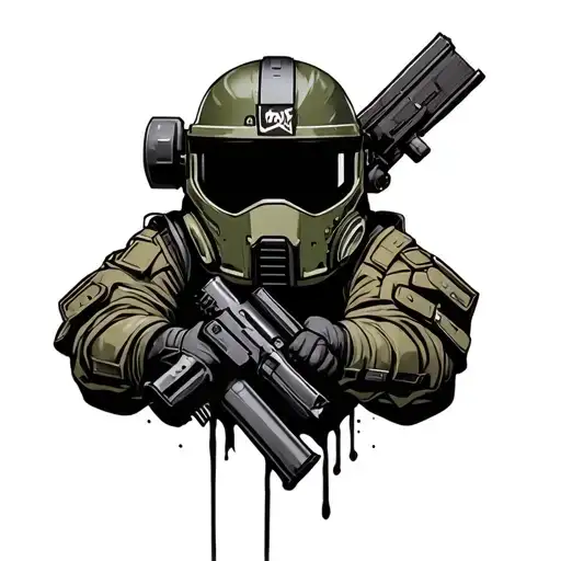 Tachanka rainbow six siege game tattoo design idea