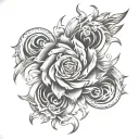 double s pattern tattoo design idea