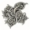 double s pattern tattoo design idea