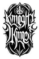 "knight king" ambigram tattoo tattoo design idea